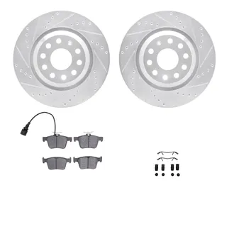 R1 Concepts WGWH1-74093 E- Line Series Rotor - D/S - Silver W/ Ceramic Pads & Hdw